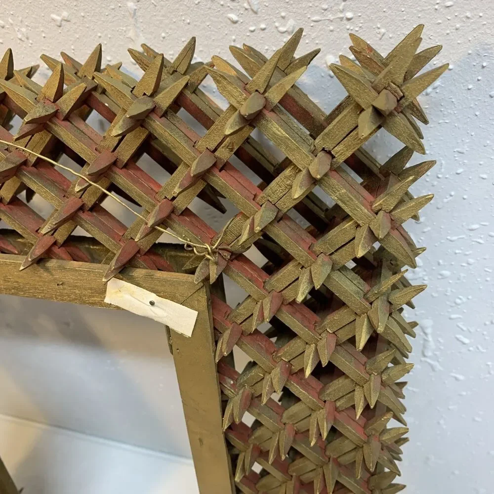 Rare Vintage Tramp Folk Art Crown of Thorns Picture Frame